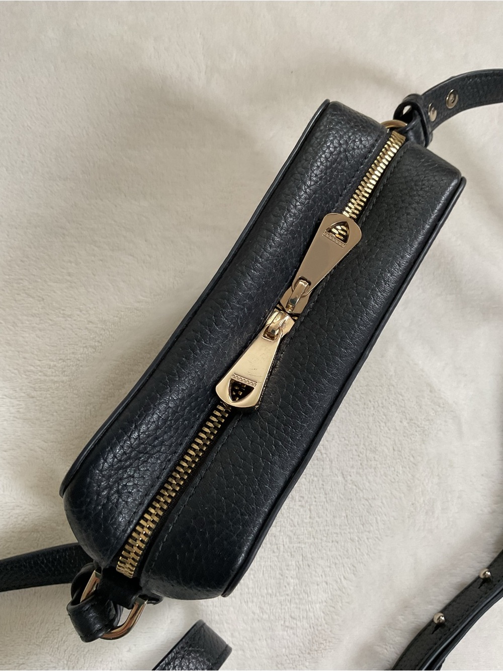 Aspinal of London Camera A Bag Black Pebble Leather Crossbody - Picture 10 of 16